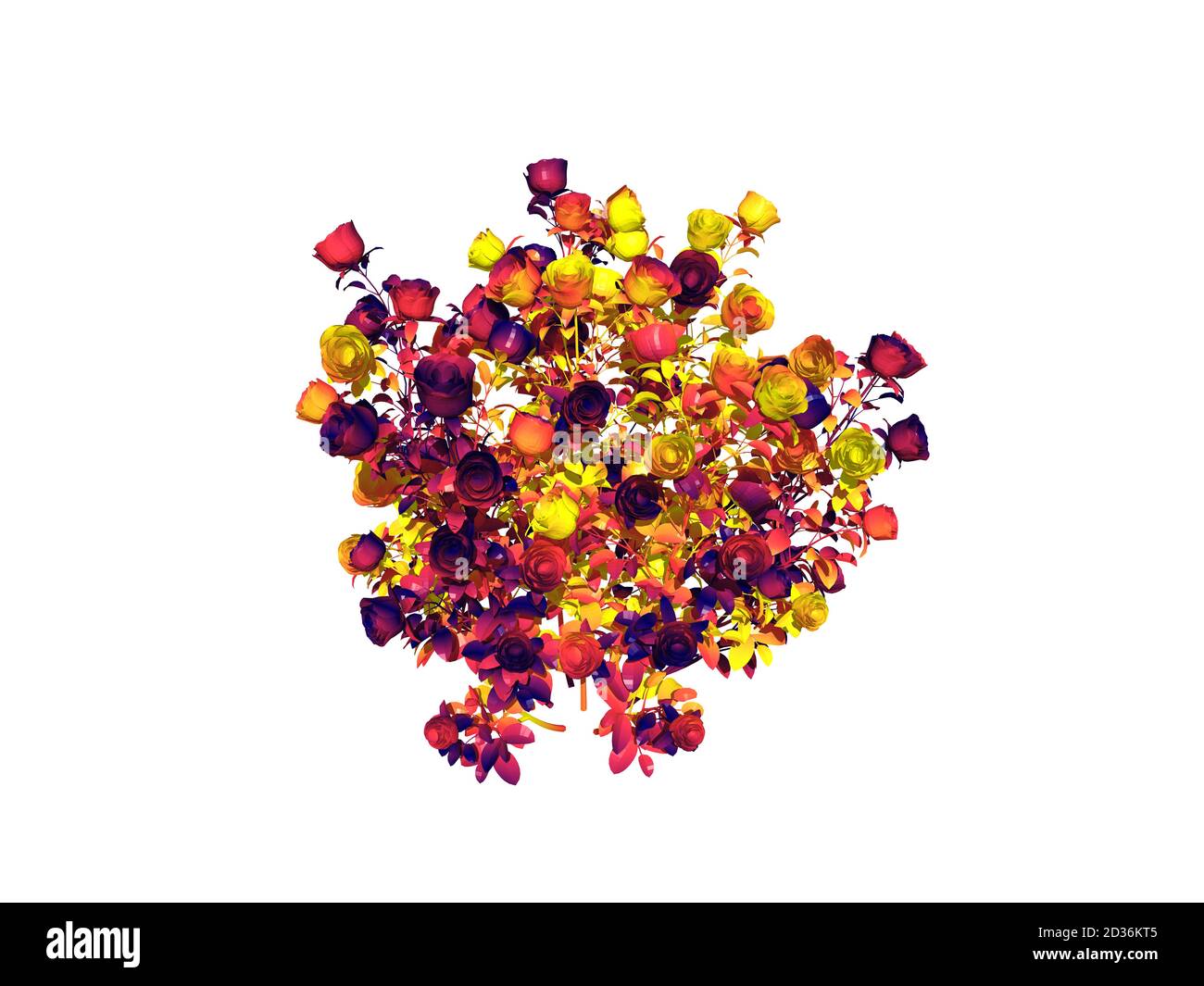 Rot gelbes buntes Bouquet Stockfoto