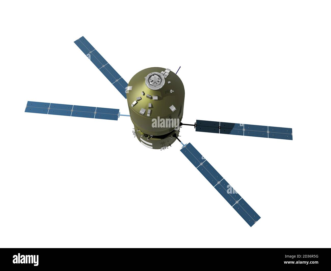 Raumstation und Raumschiff im Weltraum Stockfoto