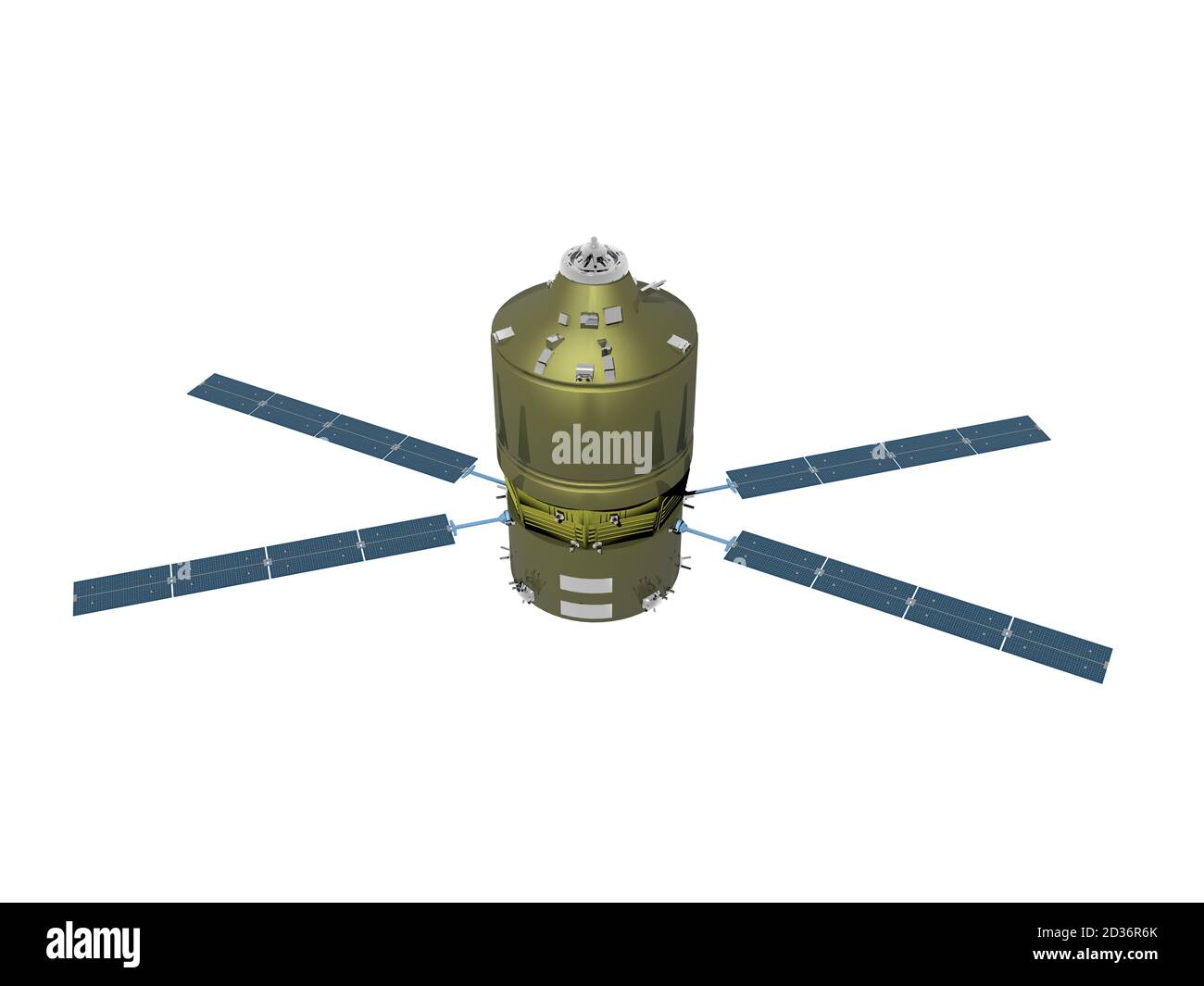 Raumstation und Raumschiff im Weltraum Stockfoto