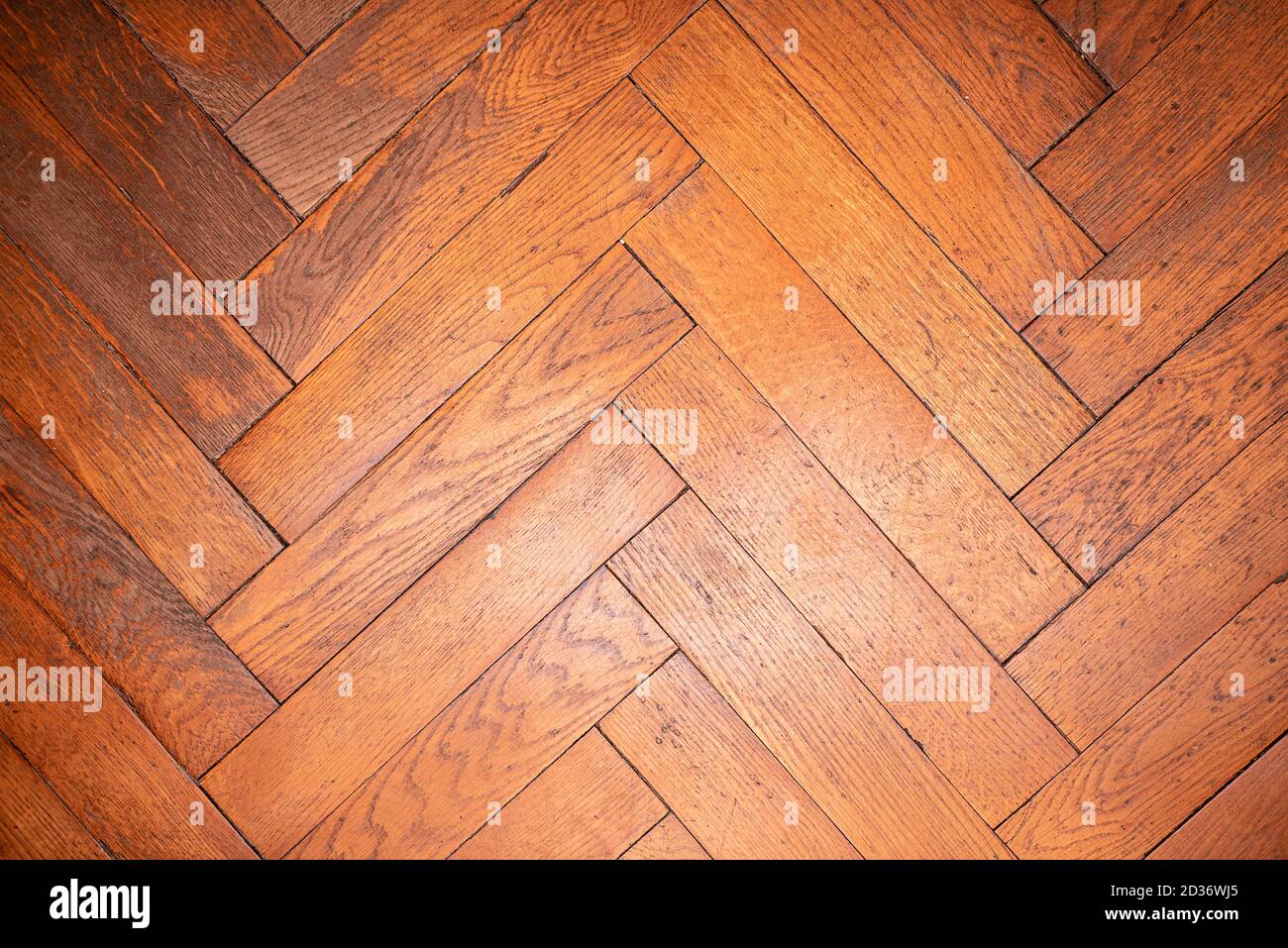Natürliches altes Parkett. Nahtlose Holzparkett Textur, Draufsicht Stockfoto