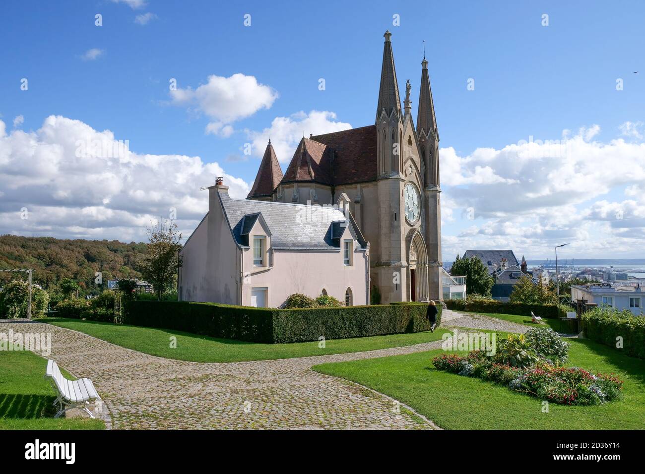 Chapelle Notre-Dame des Flots, Kapelle unserer Lieben Frau der Flüsse, Sainte-Adresse, seine-Maritime, Normandie Region, Frankreich Stockfoto