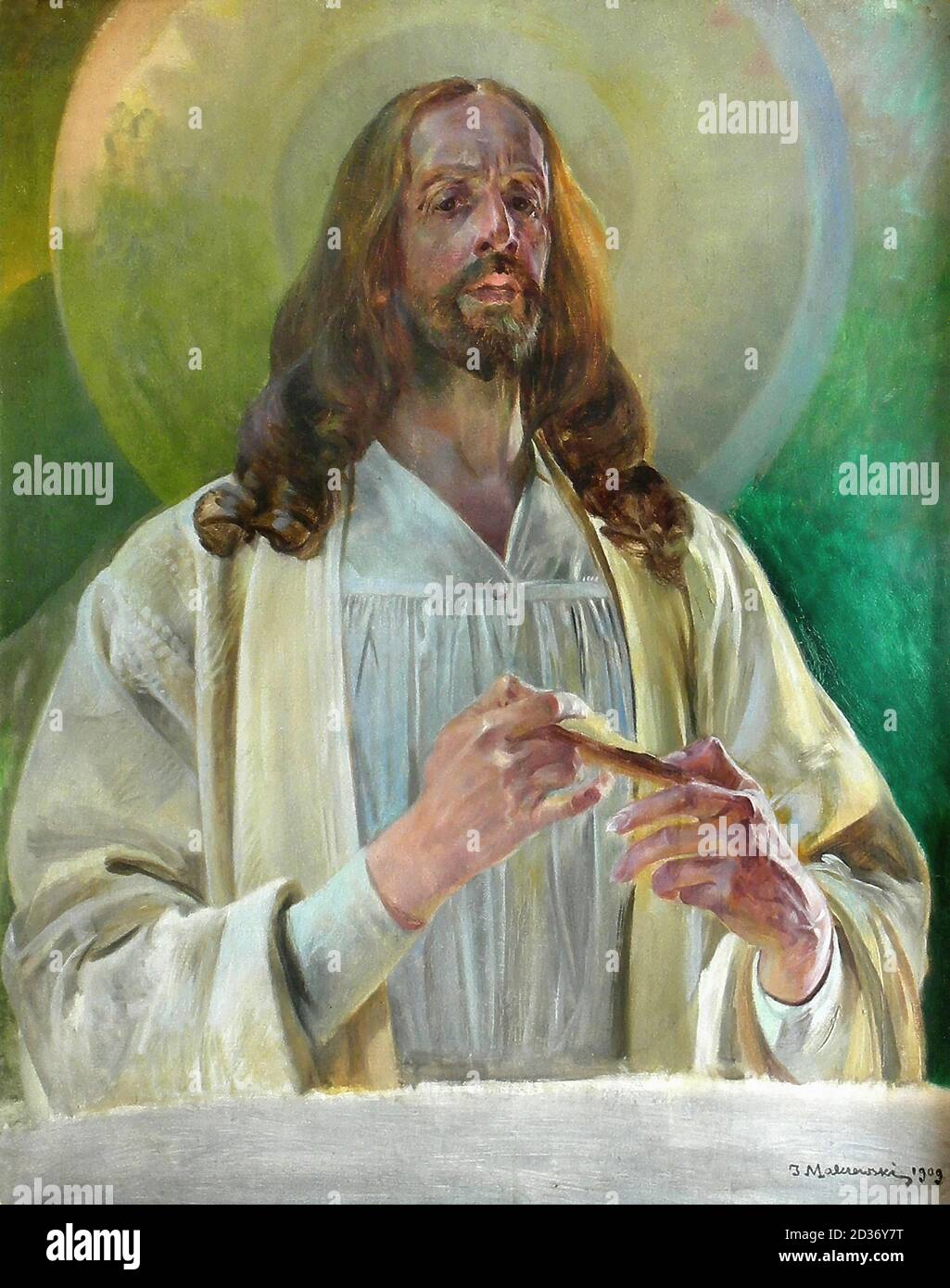 Malczewski Jacek - Christus in Emmaus - Polnische Schule - Stockfoto