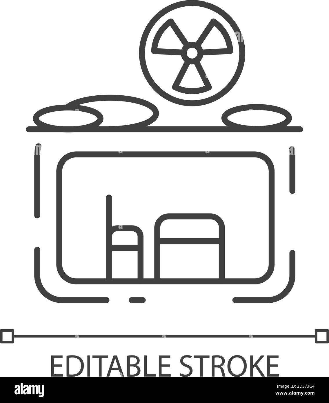 Lineares Symbol für Fallout Shelter Stock Vektor