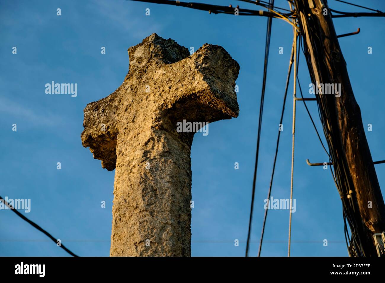 creu d’es Gegant, - creu dels Homes -, Llucmajor, Mallorca, balearen, Spanien Stockfoto