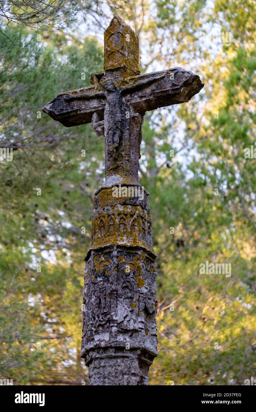 Creu des Blanquer, segle XV, Llucmajor, Mallorca, balearen, Spanien Stockfoto