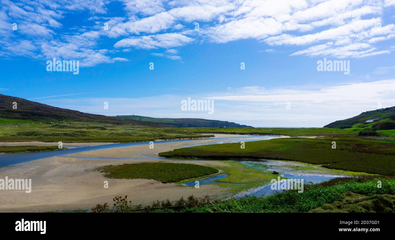 Die Landschaft rund um Barleycove Beach in West Cork, Irland. Der Strand wurde von der Europäischen Union als besonderes Schutzgebiet ausgewiesen. Stockfoto