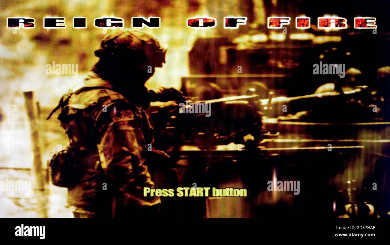 Reign of Fire – Sony PlayStation 2 PS2 – Editorial Nur verwenden Stockfoto