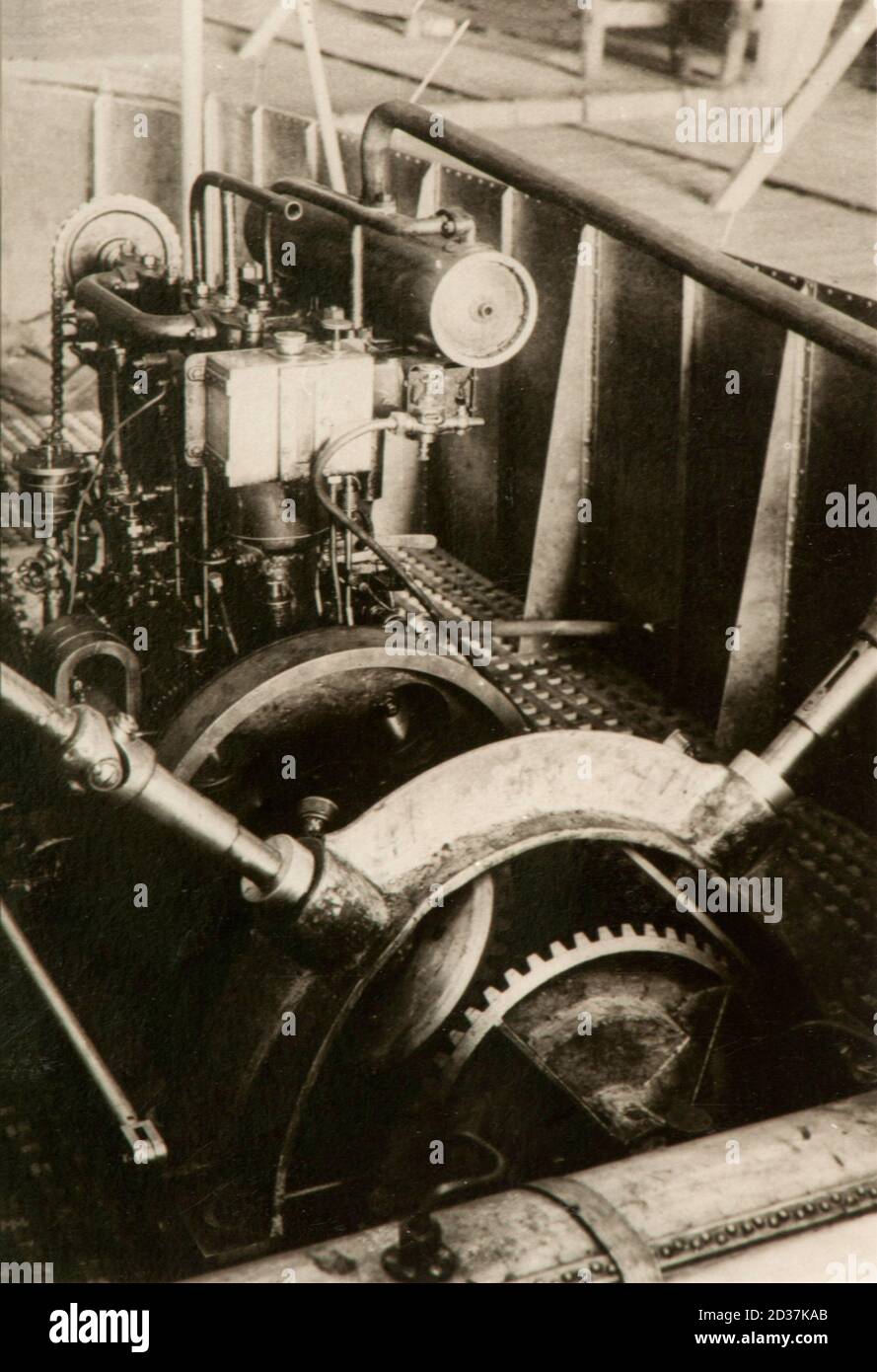 Ein Daimler-Motor für das Luftschiff LZ1 (1899) Stockfoto