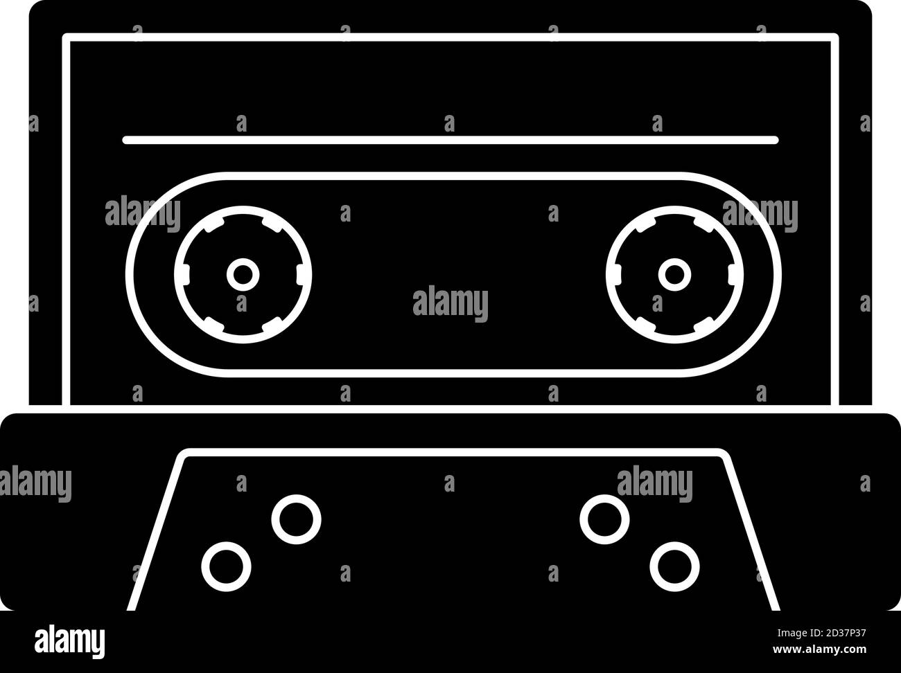 Retro-Kassette für die Wiedergabe von Musik-Vektor Stock Vektor