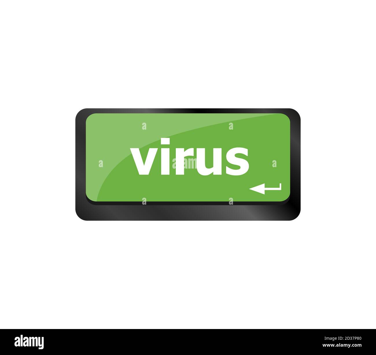 Virus-Taste auf der Computertastatur - es Konzept Stockfoto