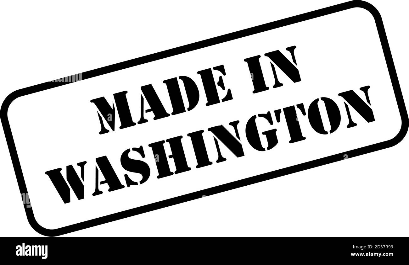 Hergestellt in Washington State Zeichen in Gummi Stempel Stil Vektor Stock Vektor
