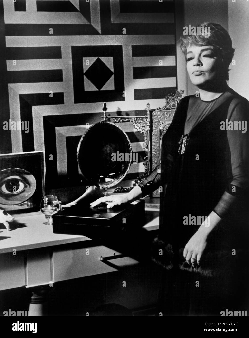 Simone Signoret, Dreharbeiten zum Film 'Games', Universal Pictures, 1967 Stockfoto