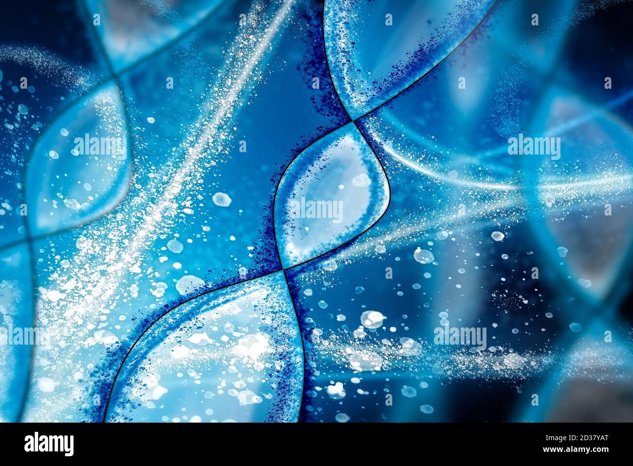 Doppelte Helix DNA Kette brillant. Konzept von Wissenschaft, Medizin und Forschung Stockfoto