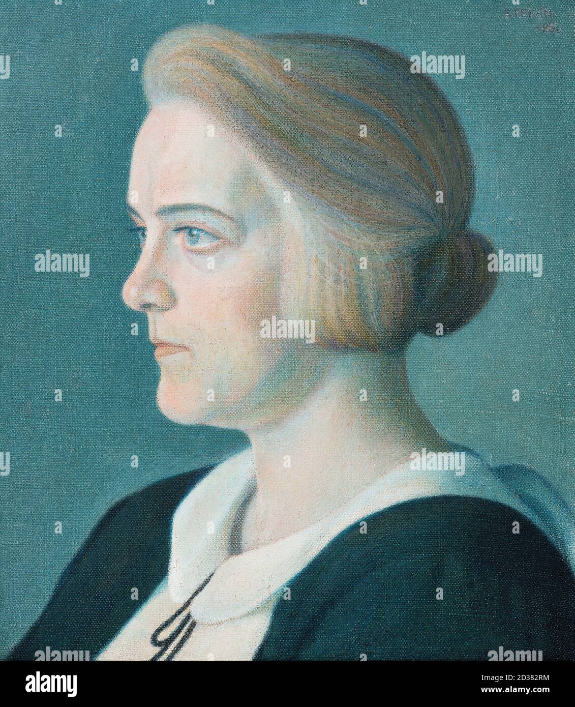 Johansson Stefan - Portrait of a Lady - Schwedische Schule - 19. Jahrhundert Stockfoto