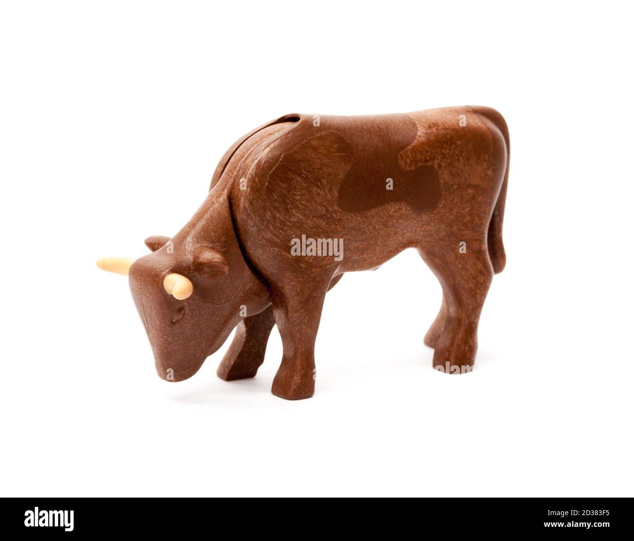 Playmobil Dieb Figur isoliert auf weißem Hintergrund Stockfoto