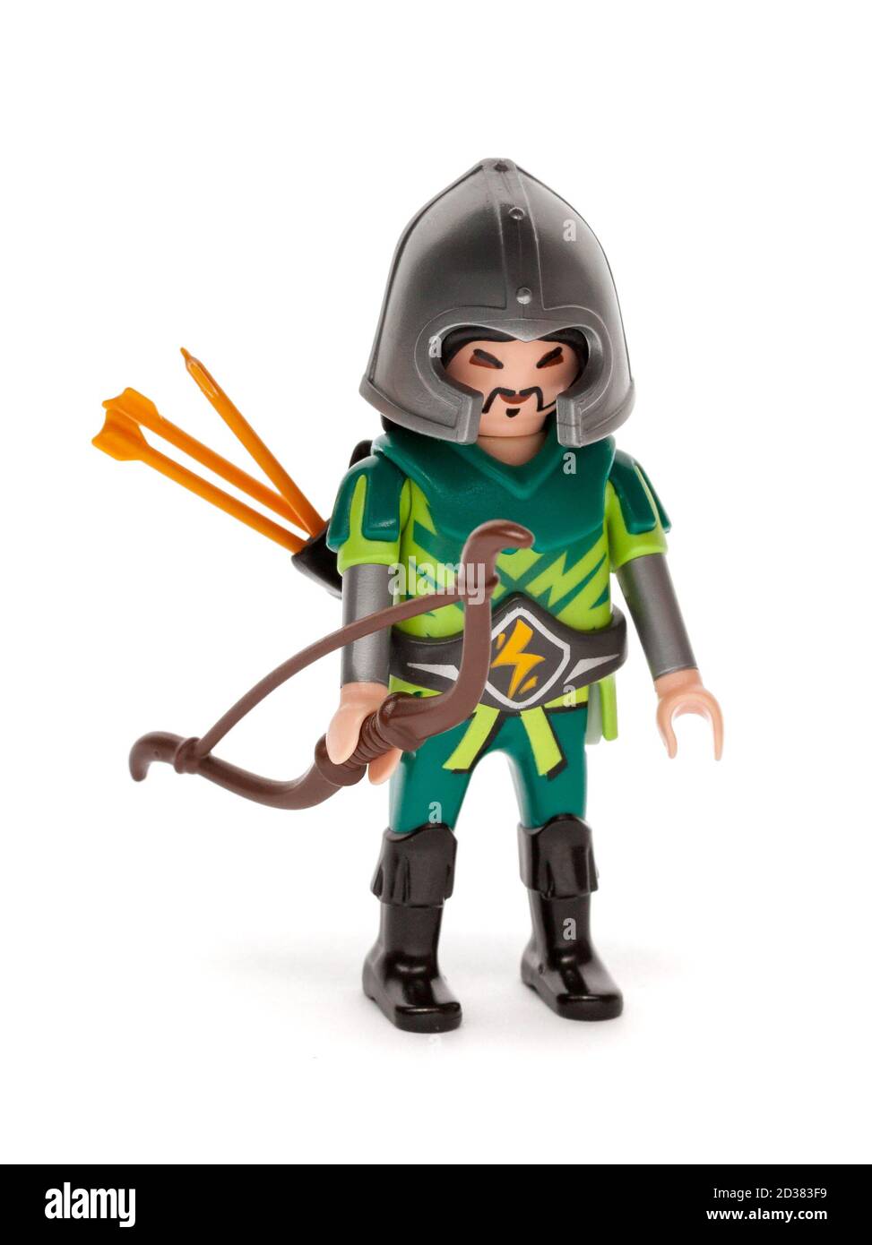 Playmobil Far East Knight Figur isoliert auf weißem Hintergrund Stockfoto