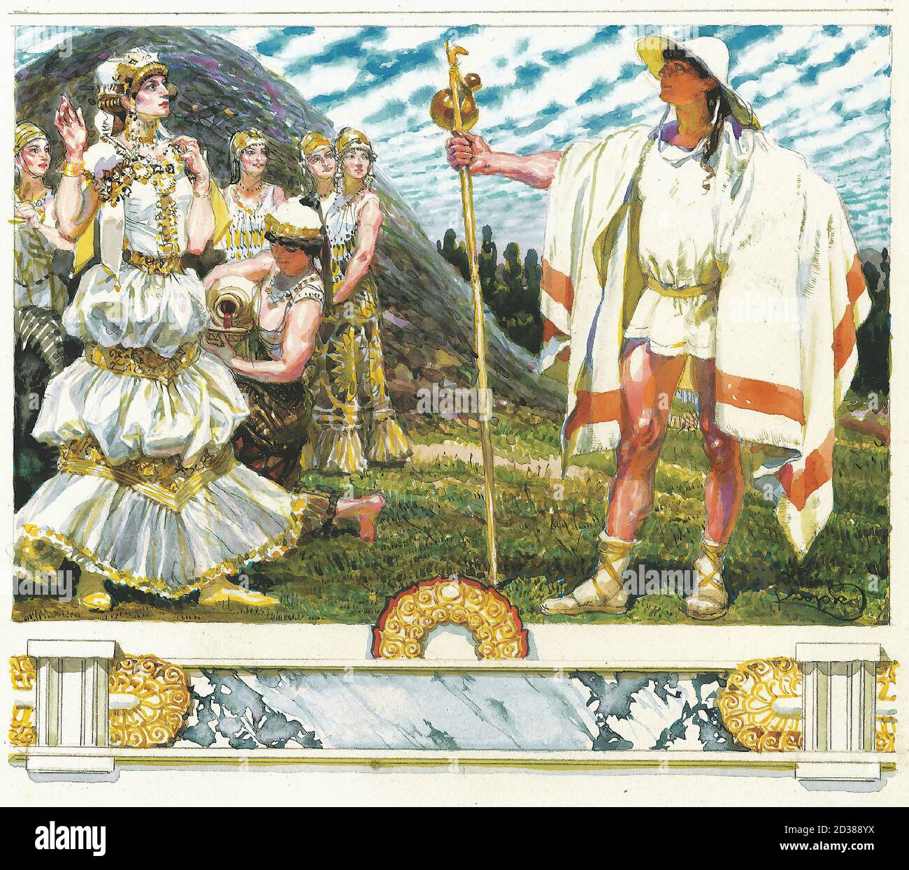 kupka, frantisek - Illustrationen zu 'Les Erinnyes' von Leconte de Lisle 08 - Les precedents, Oreste - 23447521292 7c7fa47e2c o Stockfoto