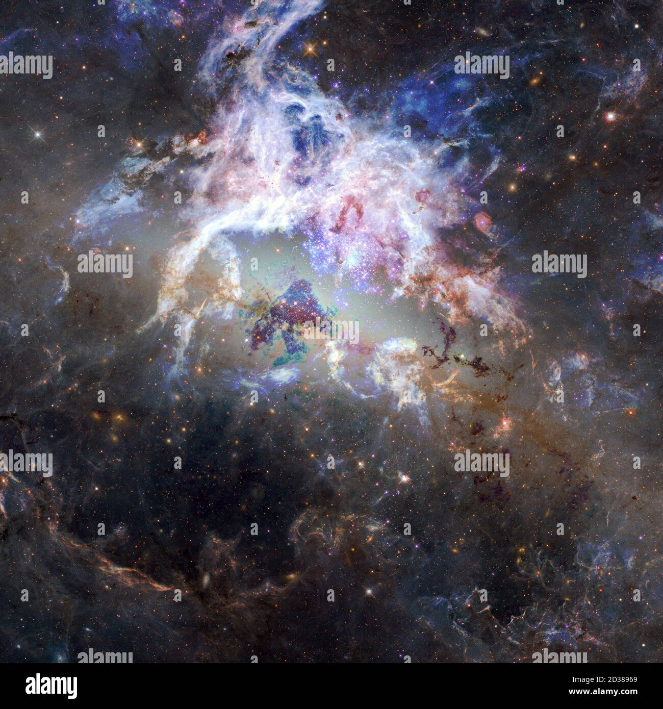 Nebel und Galaxie. Tiefraum. Elemente dieses Bildes, die von der NASA eingerichtet wurden. Stockfoto