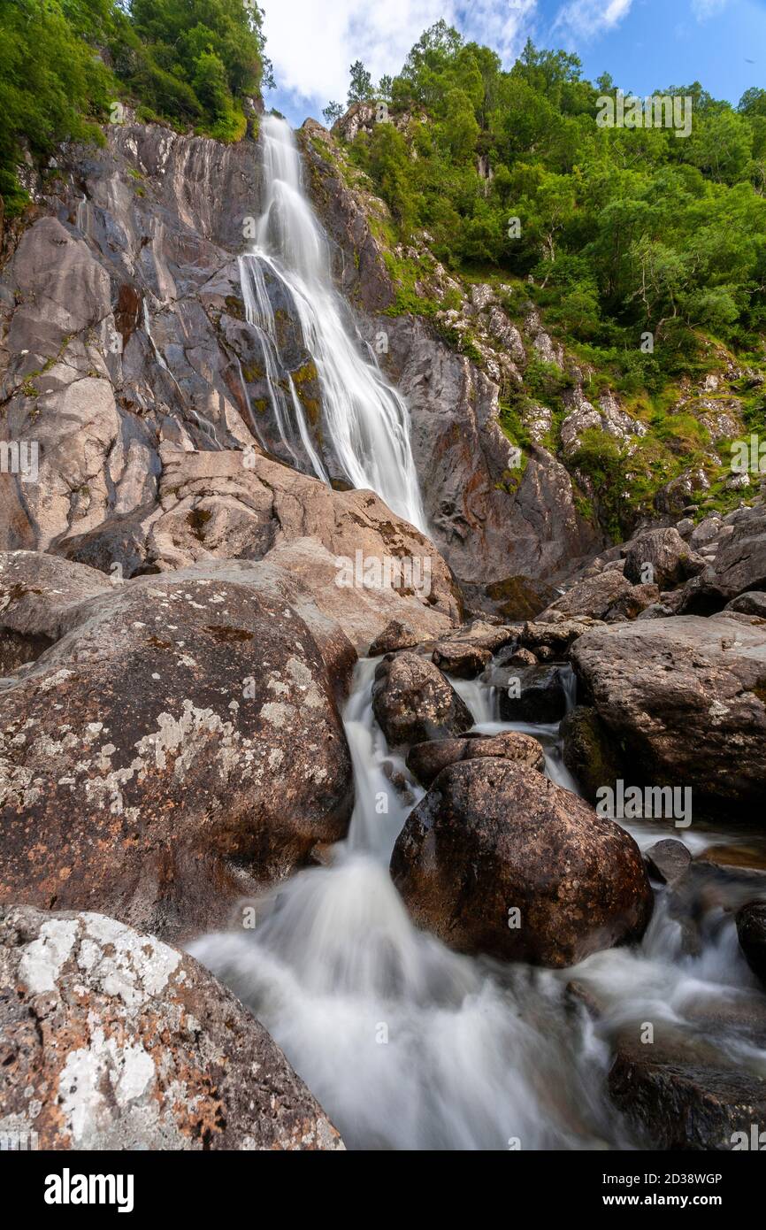 Aber Falls Wasserfall, Snowdonia, Nordwales Stockfoto
