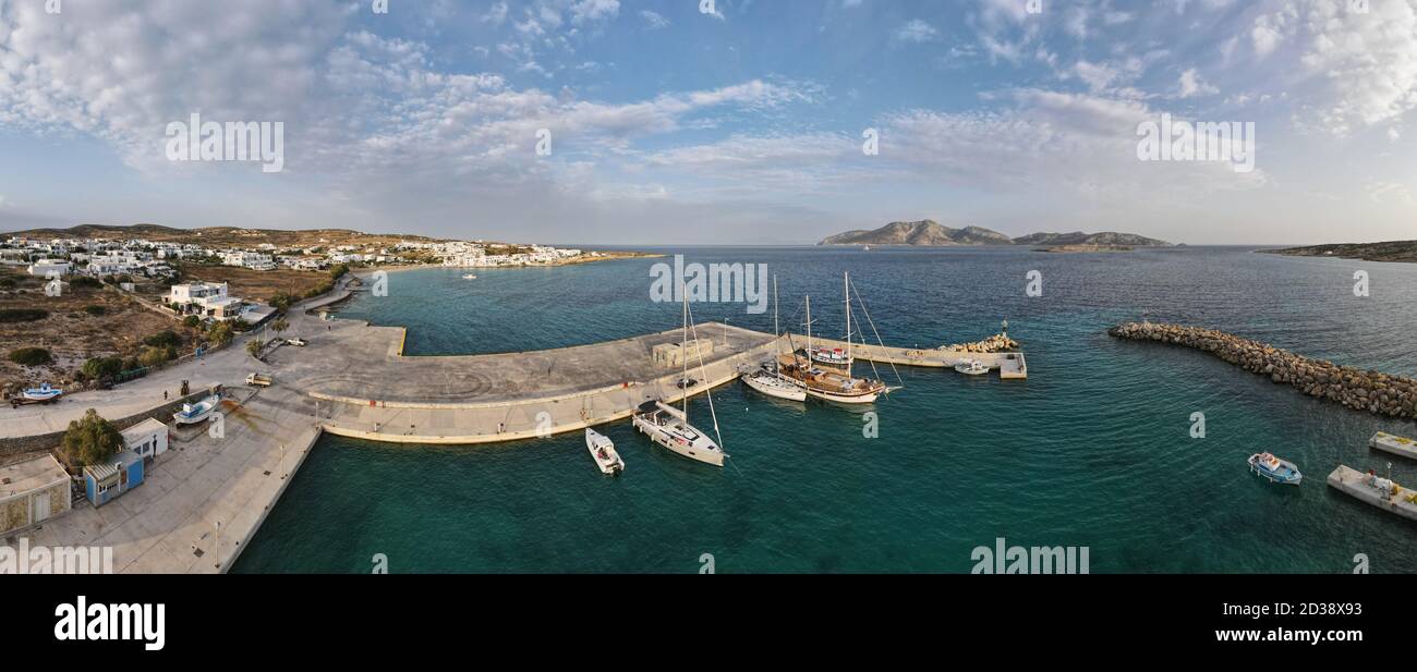 Pano Koufonisi Hafen, Kykladen, Griechenland Stockfoto