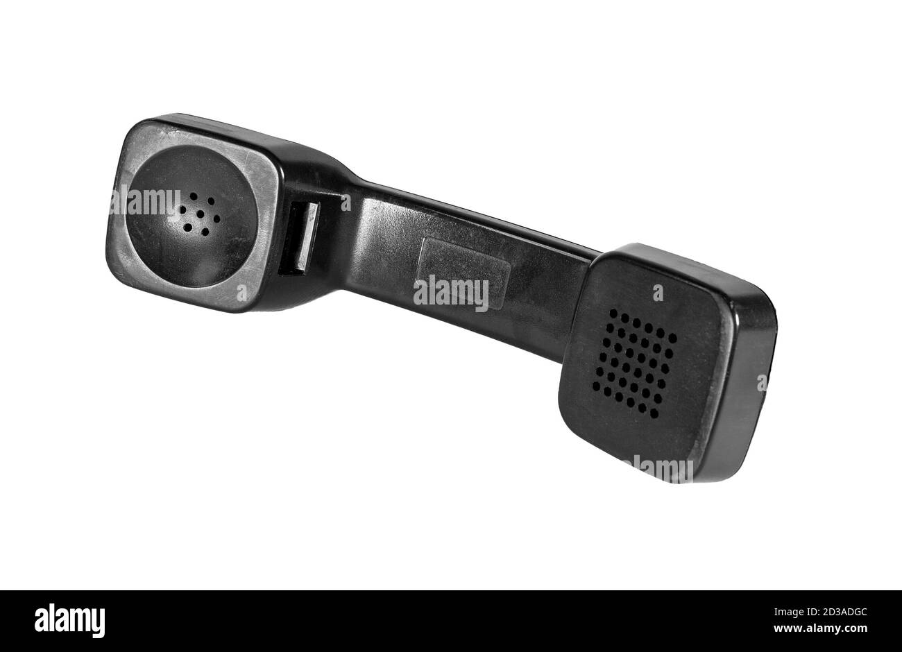 Altes Mobilteil mit schwarzer Farbe auf weißem Hintergrund isoliert Stockfoto