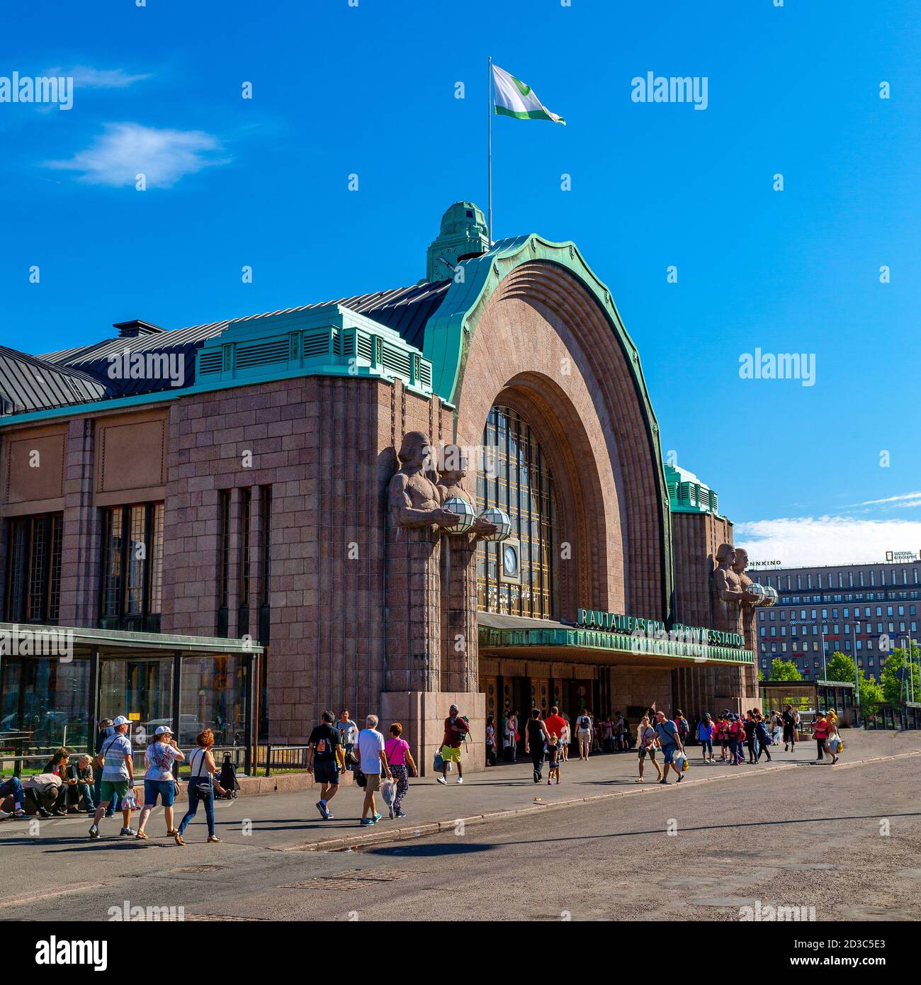 Helsinki Central Station Railway in HELSINKI, FINNLAND - 04.08.2018 Stockfoto