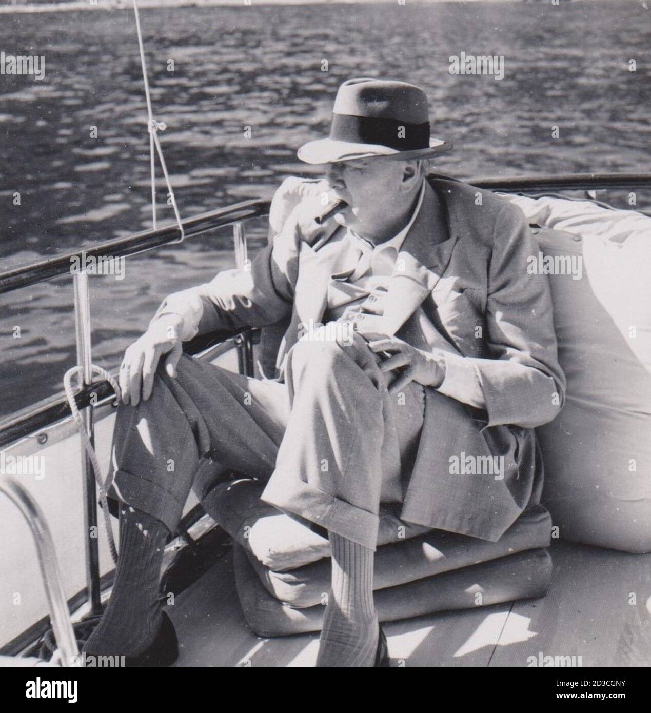 Winston Churchill Besuch Von Lord Beaverbrook In Südfrankreich, 1958 Stockfoto