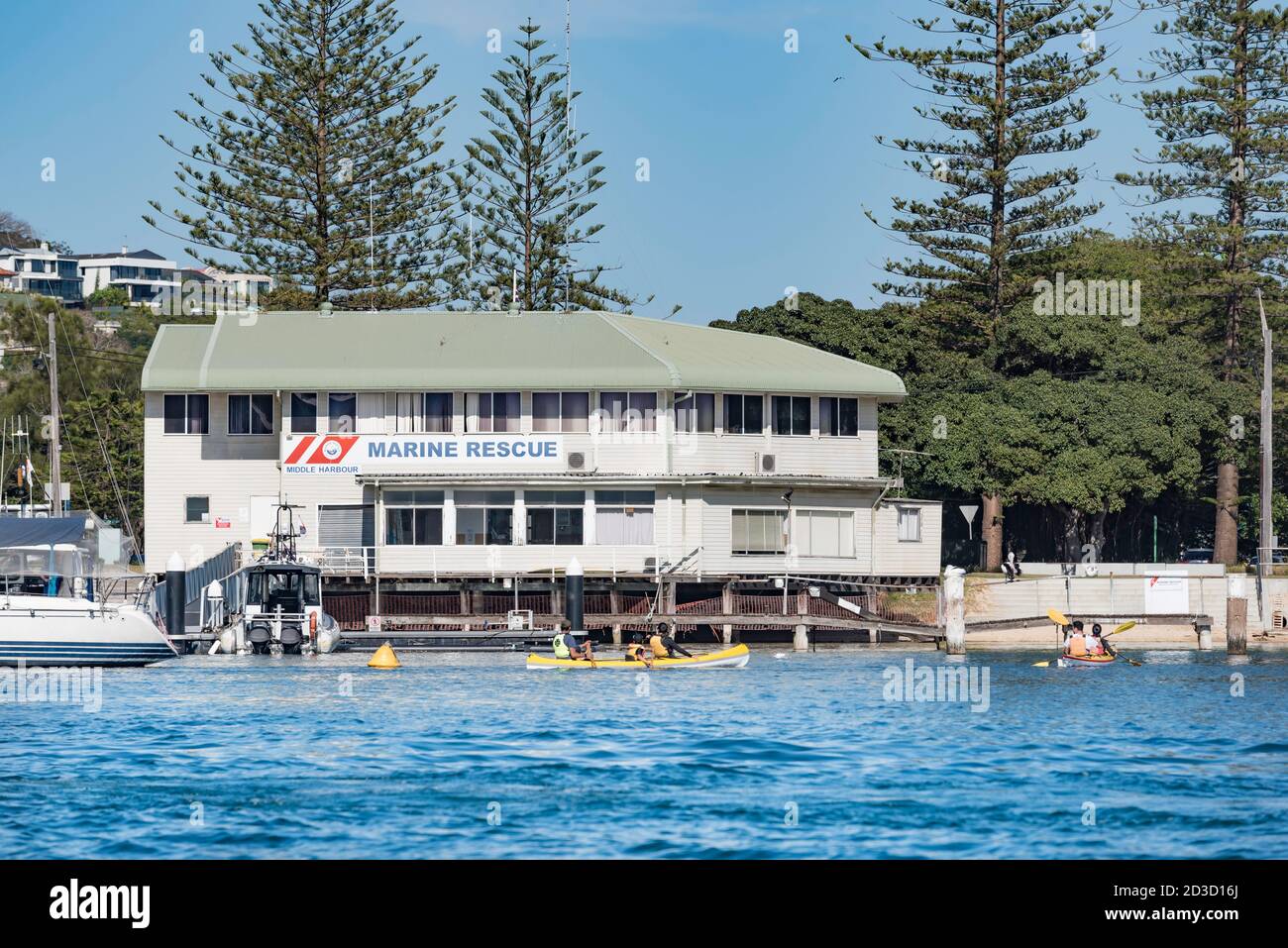 Der Middle Harbour (Sydney), in der Nähe der Spit Bridge, des New South Wales, Marine Rescue Service in Australien Stockfoto Der Middle Harbour (Sydney), in der Nähe der Spit Bridge, des New South Wales, Marine Rescue Service in Australien Stockfoto