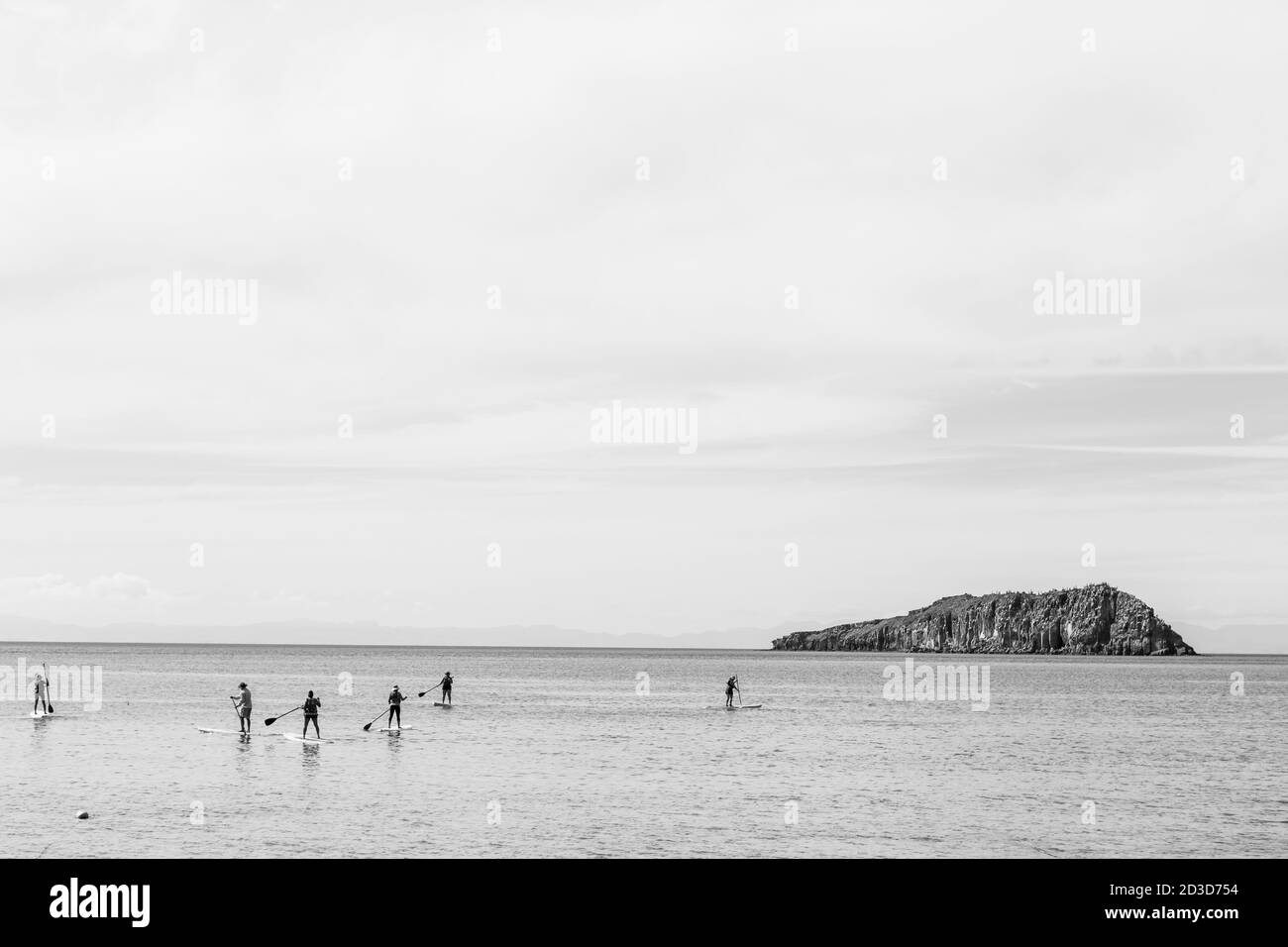 Stand-up-Paddler auf dem Cortes-Meer Stockfoto