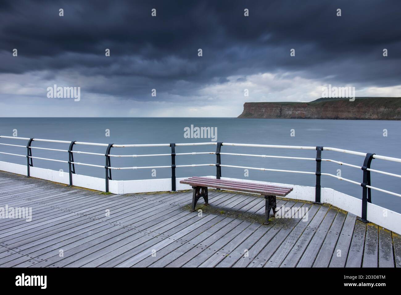 Hunt Cliff vom Saltburn Pier, Saltburn by the Sea, Redcar and Cleveland, North Yorkshire, UK Sommer (Juli 2020) Stockfoto
