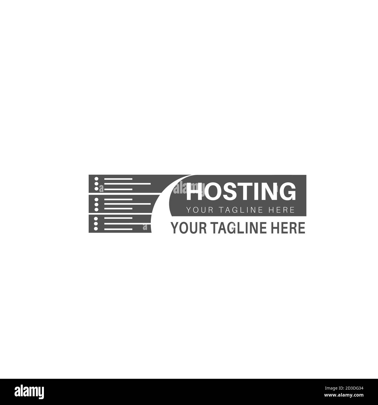 Cloud Hosting Logo Illustration Design. Stock Vektor
