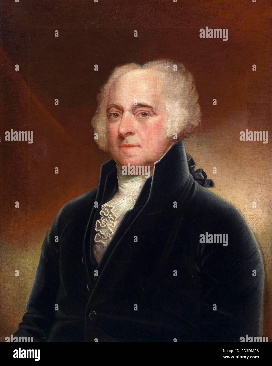 John Adams (1735-1826), amerikanischer Staatsmann und Gründungsvater, zweiter Präsident der Vereinigten Staaten, Porträtmalerei nach Gilbert Stuart, um 1815 Stockfoto