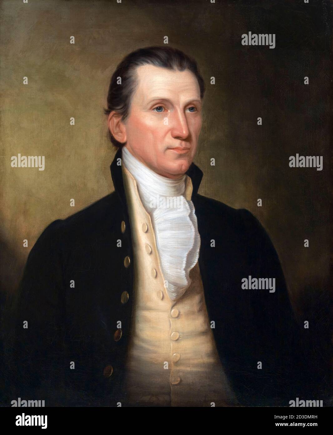 James Monroe (1758-1831), amerikanischer Staatsmann und Gründungsvater, Fünfter Präsident der Vereinigten Staaten, Porträtmalerei von James Herring nach John Vanderlyn, um 1834 Stockfoto