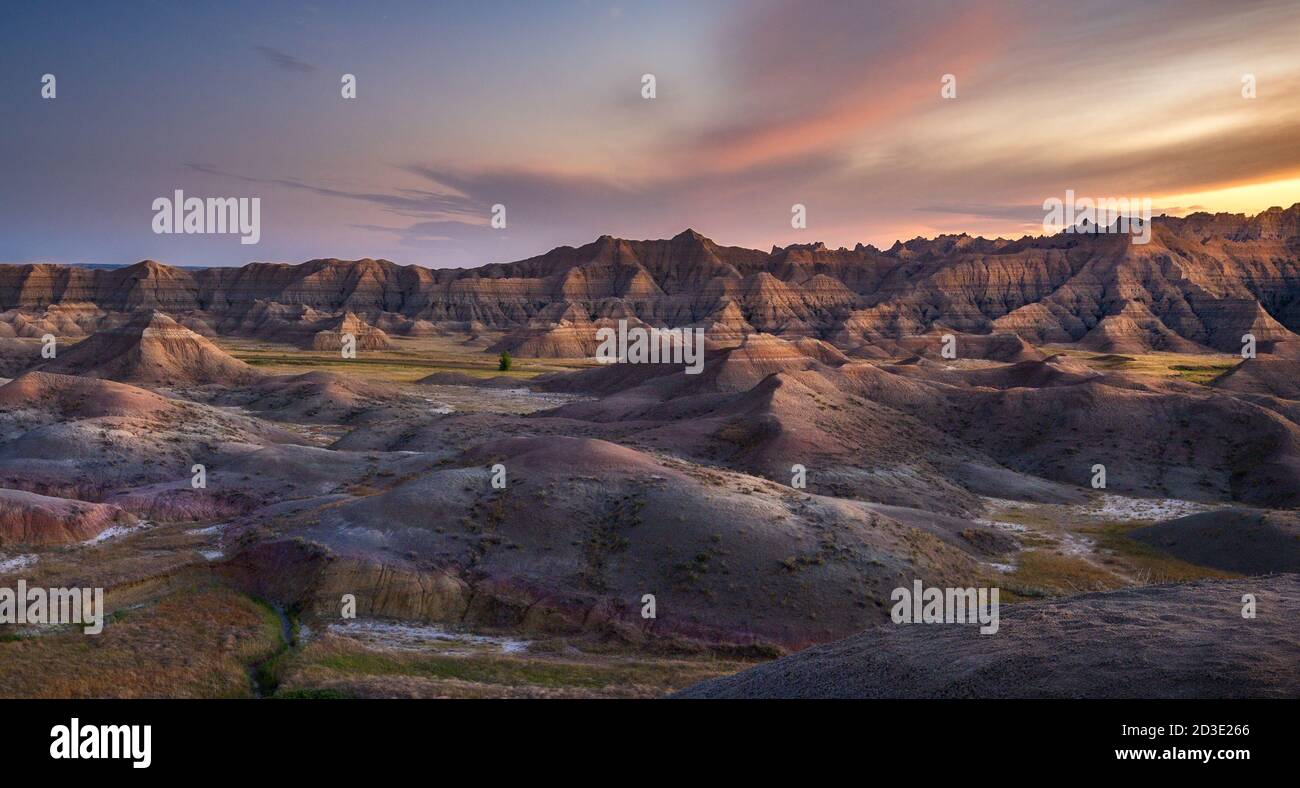 Painted Hills in den South Dakota Badlands Stockfoto