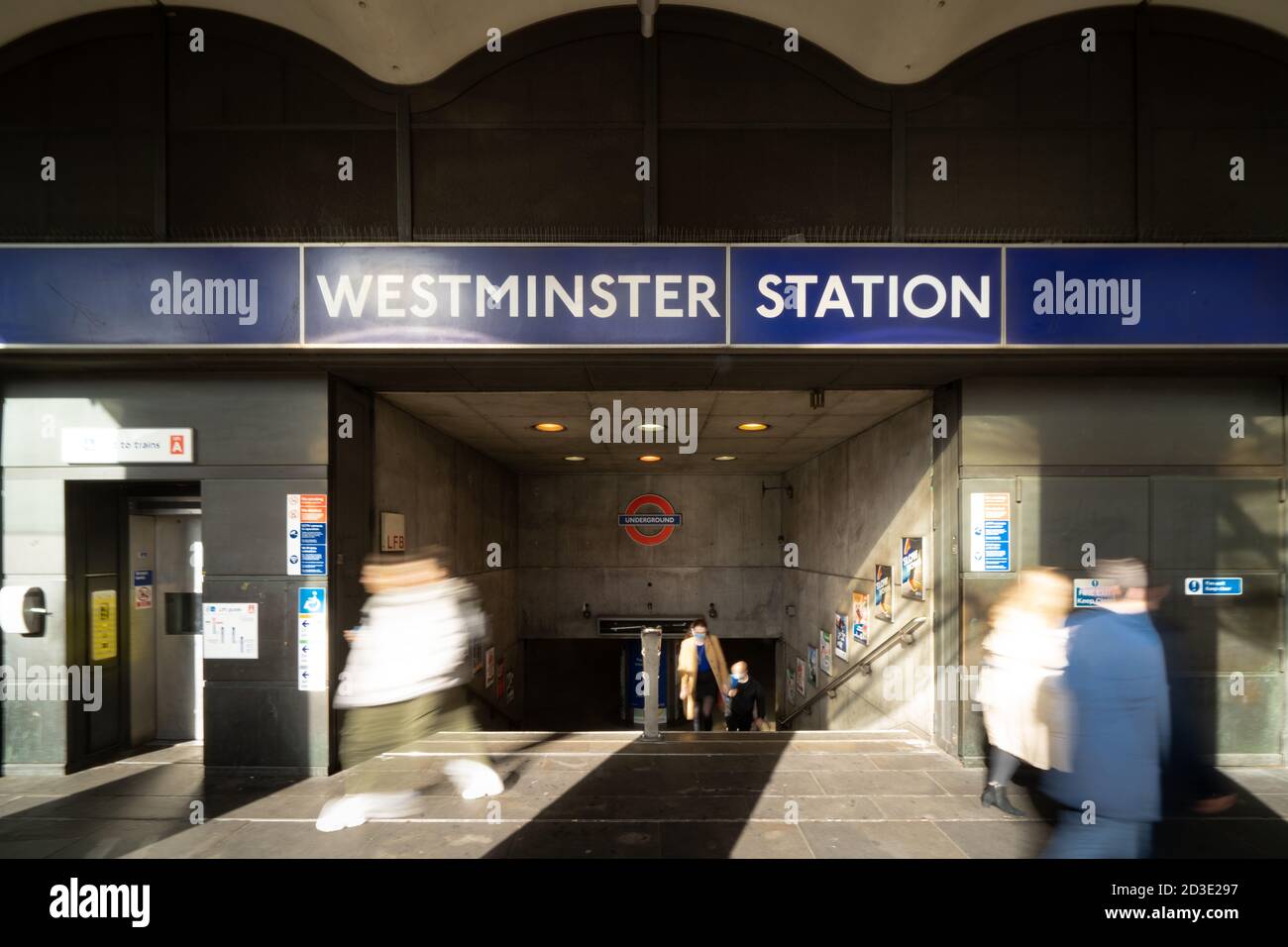 U-Bahn-Station Westminster· Stockfoto