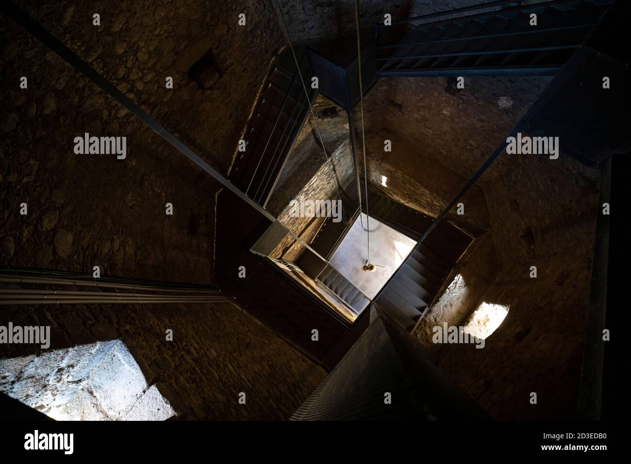 Glockenturm nach puigcerda innen, Cerdanya. Stockfoto