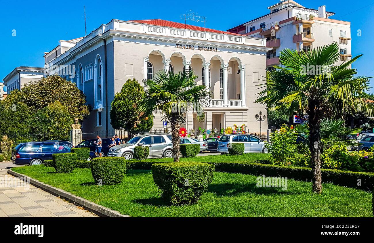 Migjeni Theater. Shkoder, Albanien Stockfoto