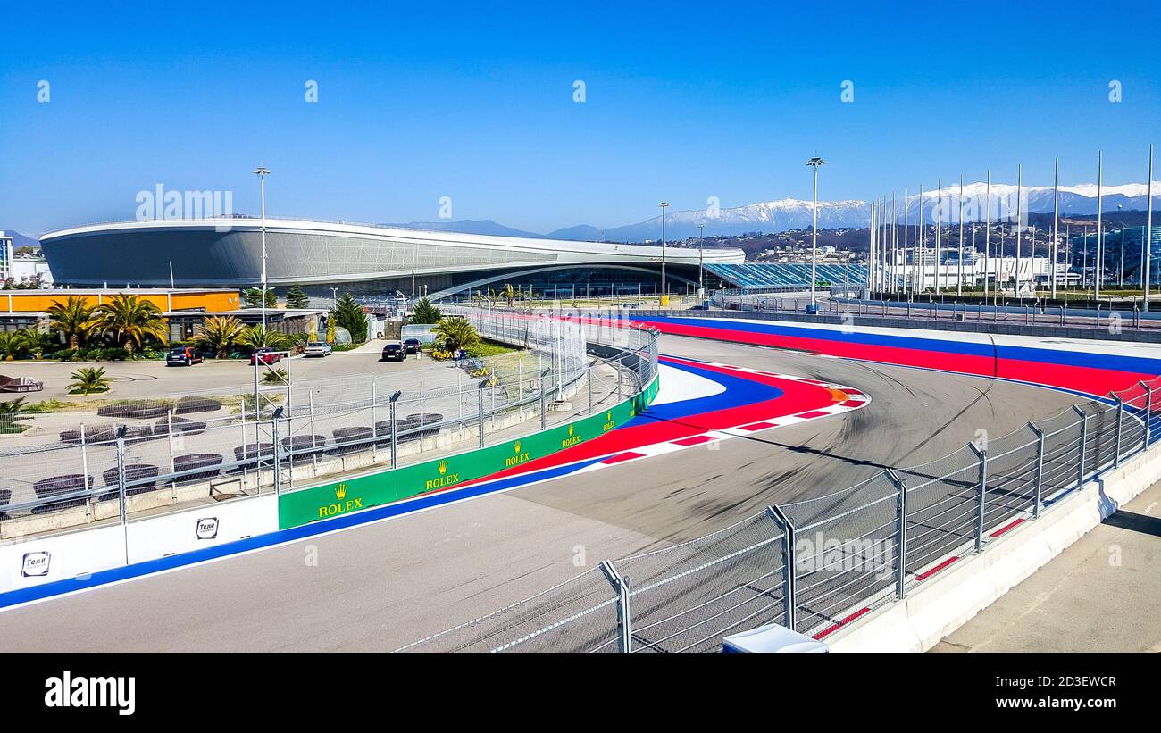 Die Route des Formel 1 Grand Prix von Russland. Sotschi, Russland Stockfoto