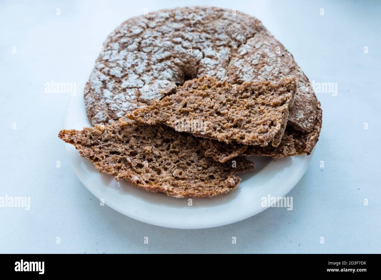 Dunkles Roggenbrot, Finnland Stockfoto