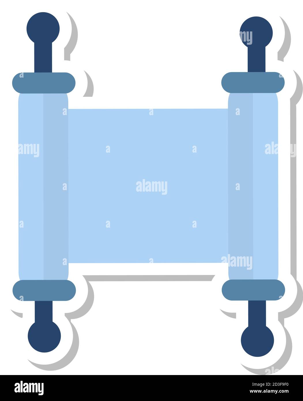 Scroll torah Hanukkah flache Ikone, Cartoon-Stil. Vektorgrafik Stock Vektor