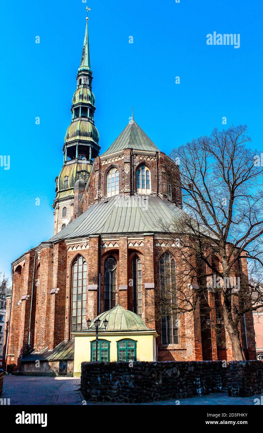 St. Peters Kirche. Riga, Lettland Stockfoto