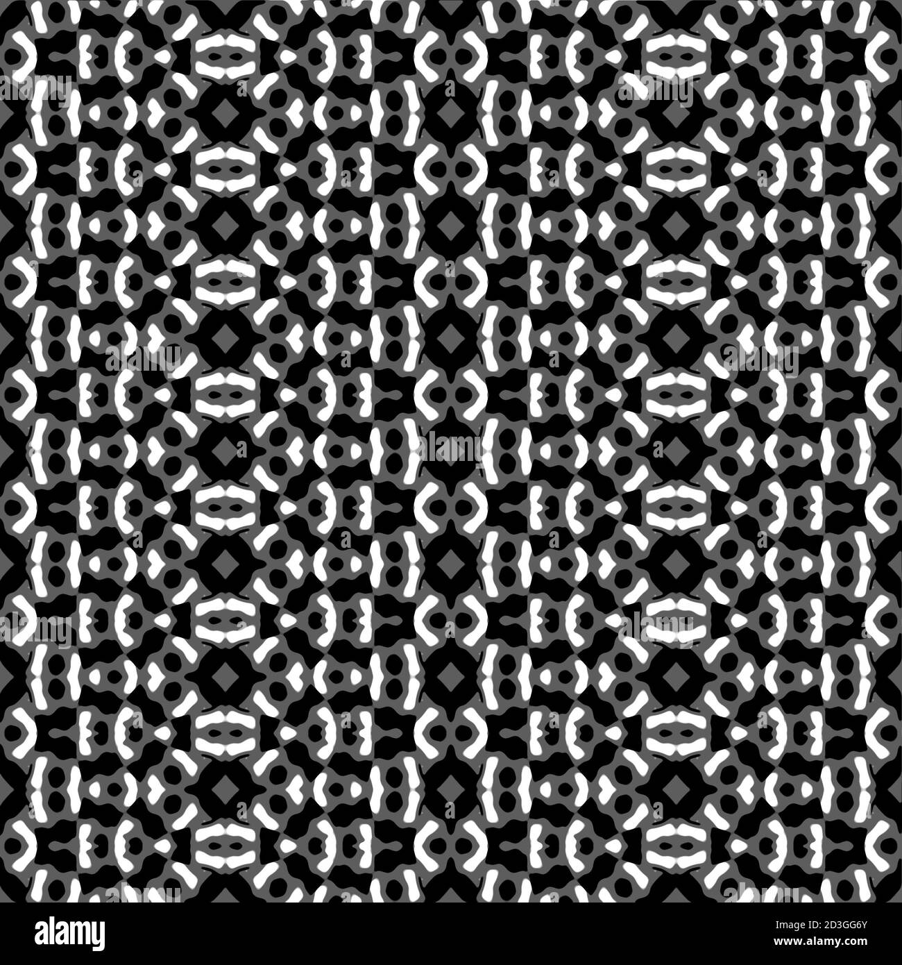 Schwarz-weiß Ethnic-Stil geometrische nahtlose Muster Design in Schwarz-Weiß-Farben Stockfoto