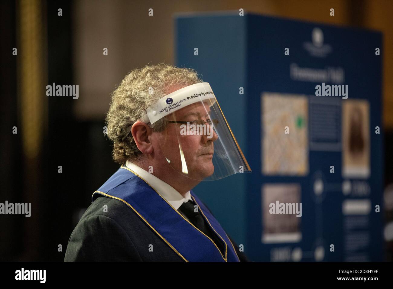 Freimaurerhalle in London, Sitz der United Grand Lodge of England und Treffpunkt der Freimaurerlogen, Queen Street, Covent Garden. Stockfoto