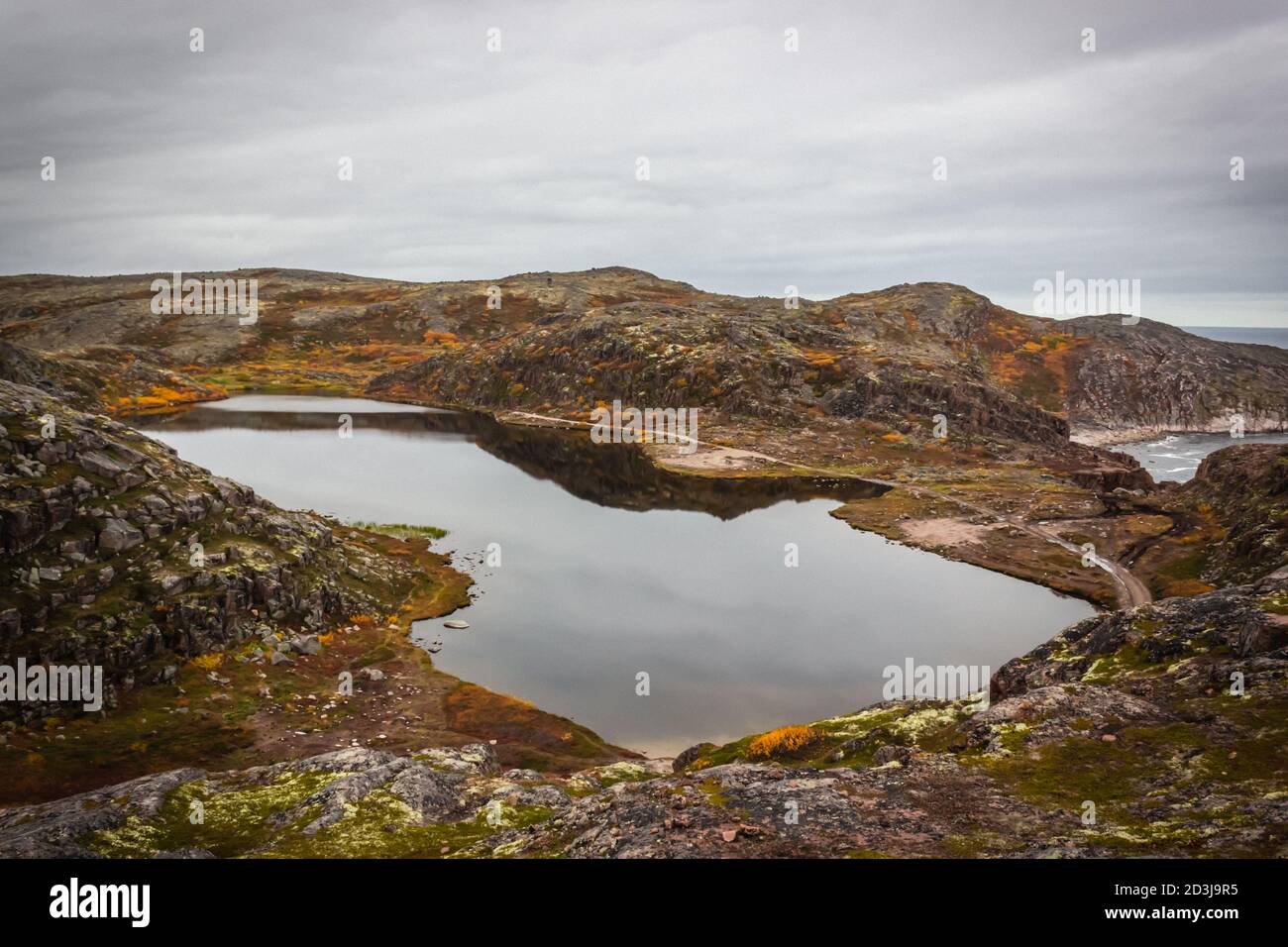 See Über Barentssee, Teriberka, Russland Stockfoto