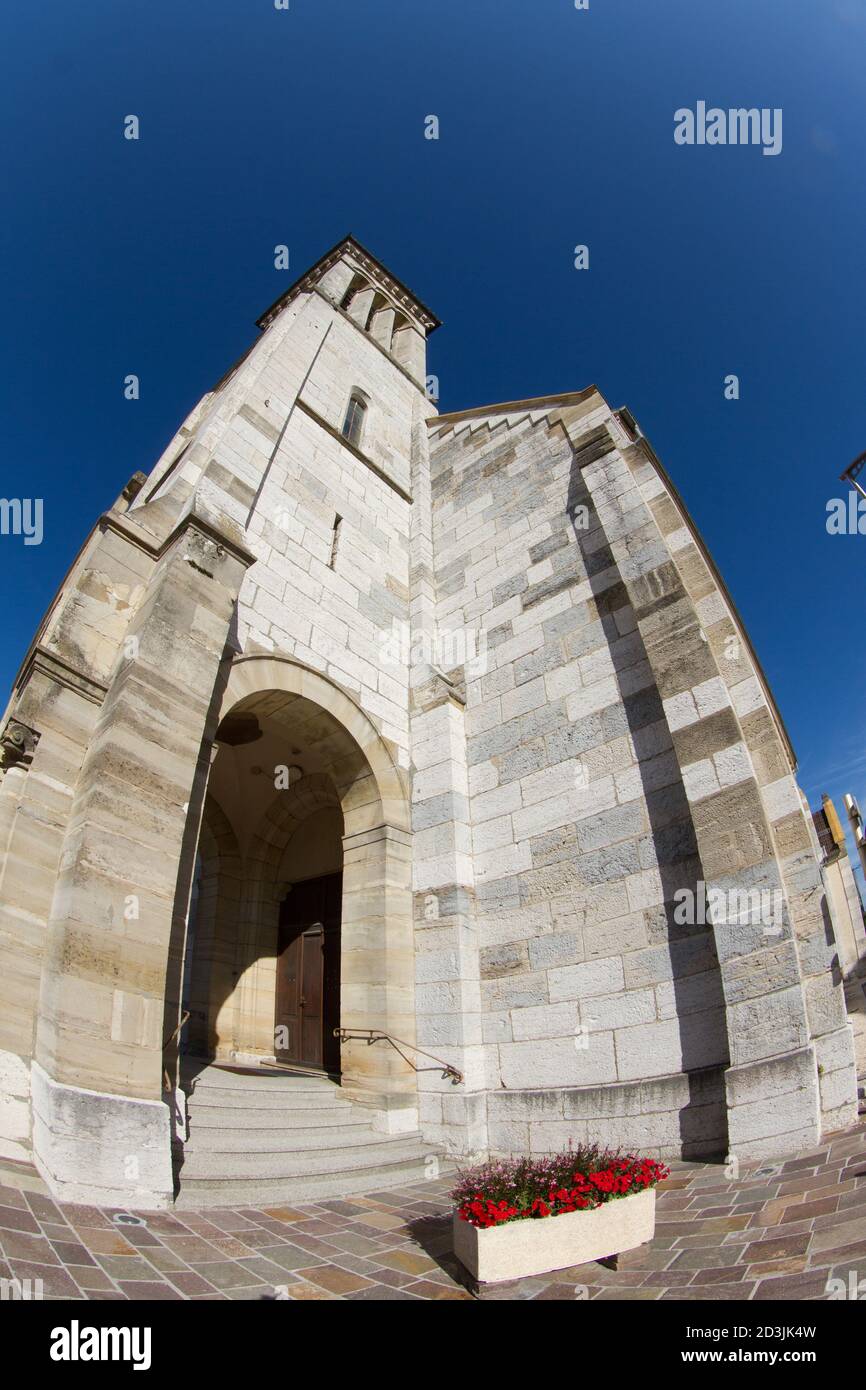 Kirche Saint-Wendelin in Werentzhouse Alscace- Frankreich im Jahr 2012 Stockfoto