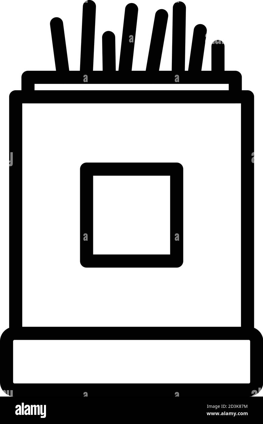 Zahnstocher Restaurant Box Symbol, skizzieren Stil Stock Vektor