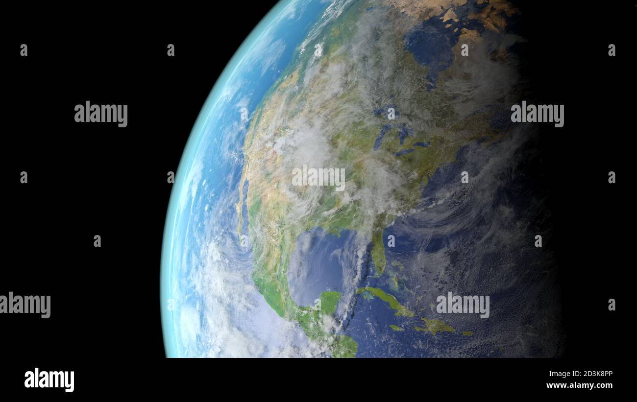nordamerika vom Weltraum aus gesehen Stockfoto