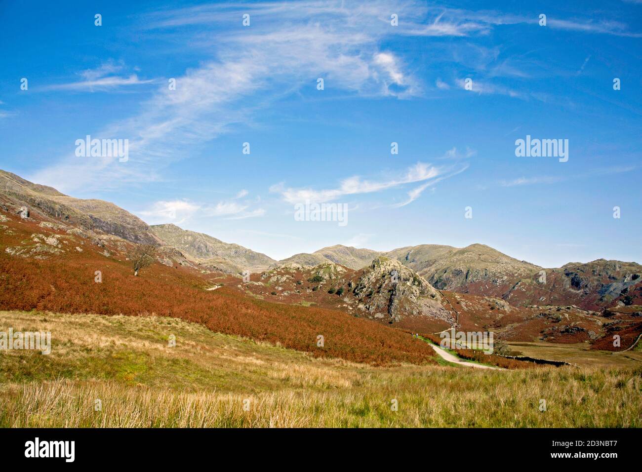 Ein Blick auf die Glocke und unter Beck Fells die Alter Mann von Coniston aus der Nähe von Torver High Common Coniston Lake District National Park Cumbria England Stockfoto