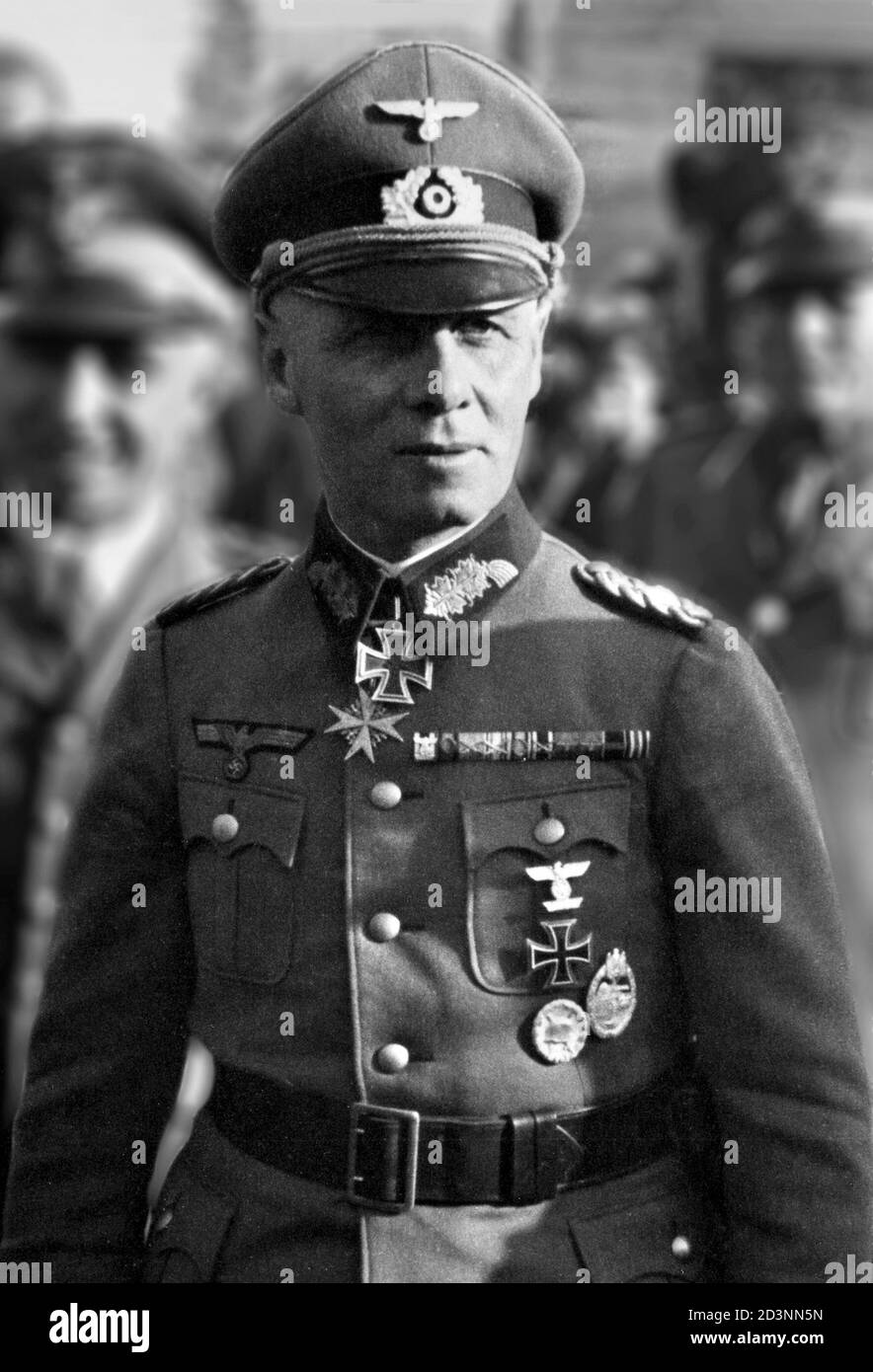 Erwin Rommel. Porträt des Deutschen Generals, Johannes Erwin Eugen Rommel (1891-1944) Stockfoto