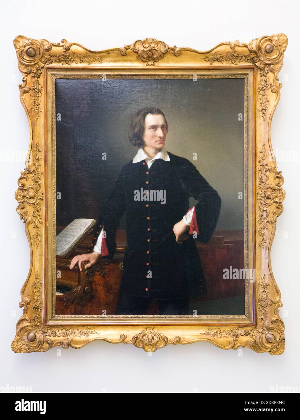 Porträtmalerei des ungarischen Komponisten Franz Liszt Stockfoto